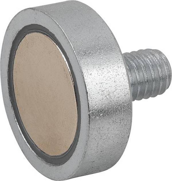 MAGNET FLACHGREIFER D3=M06X10, FORM:C, D=20 ±0,15, H=6, H1=16, NDFEB, RUND, KOMP:STAHL