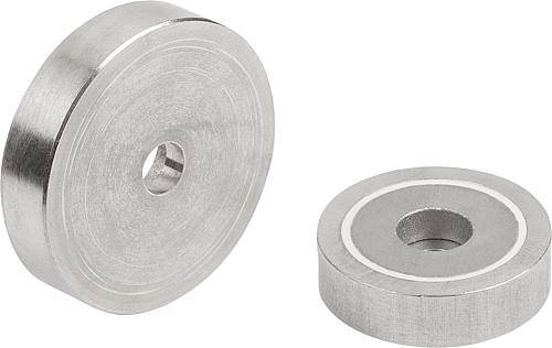 MAGNET FLACHGREIFER H=6 SMCO, RUND, KOMP:EDELSTAHL, D1=4,5, D=20 ±0,15-0