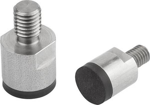 MAGNET STABGREIFER D1=M08 H=18 NDFEB, RUND, KOMP:GUMMI, D=16