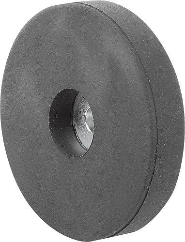 MAGNET FLACHGREIFER M05 NDFEB, RUND, KOMP:GUMMI, SCHWARZ, D=66-0