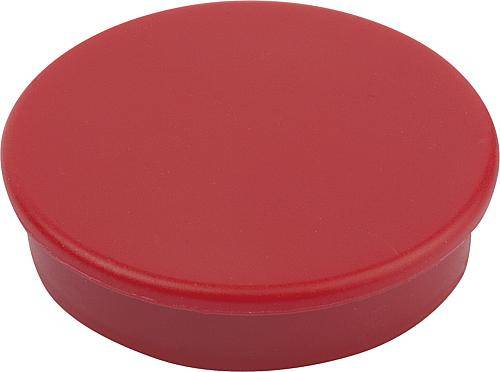 MAGNET HAFTMAGNET H=7,6 HARTFERRIT, RUND, KOMP:KUNSTSTOFF, ROT, D=36-0
