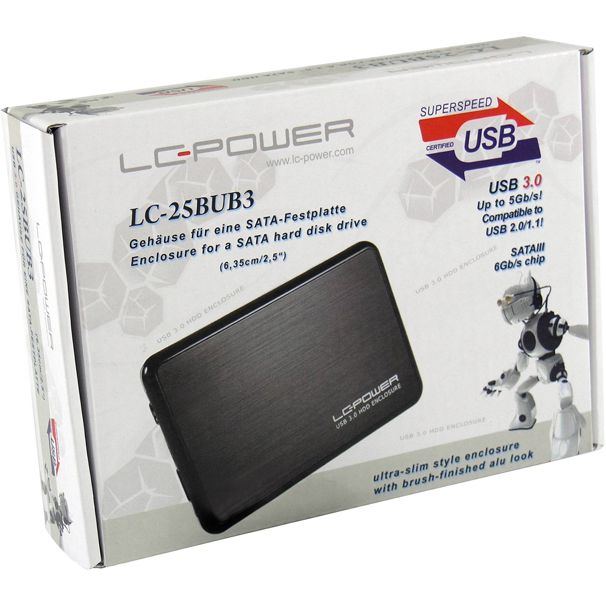 LC-POWER - LC Power LC-25BUB3 - Speichergehäuse - 2.5"" (6.4 cm)-3