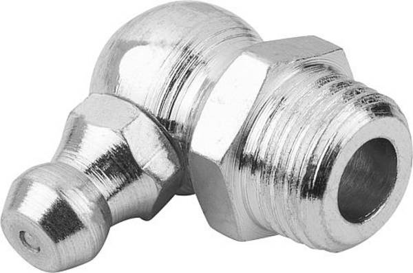 KEGELSCHMIERNIPPEL DIN71412, FORM:C ABGEWINKELT 90° M. 6-KANT, M10X1,5, L=18, STAHL GEHÄRTET UND VERZINKT
