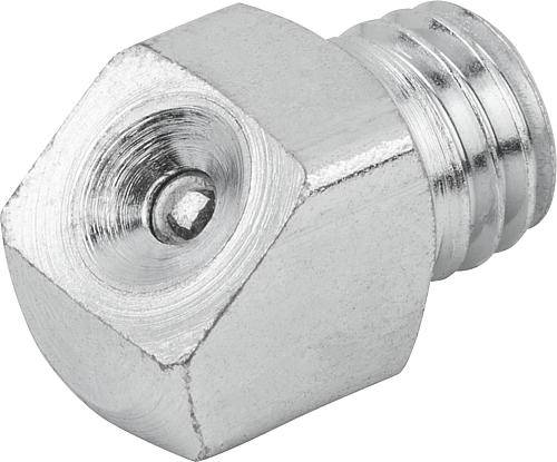 TRICHTERSCHMIERNIPPEL ABGEWINKELT 45° D=M06X1, FORM:B STAHL, VIERKANT-0