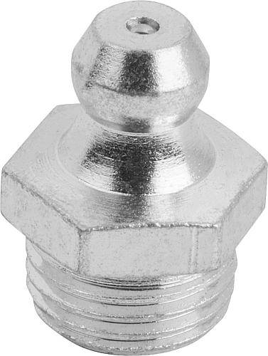 KEGELSCHMIERNIPPEL DIN71412, FORM:A GERADE M. 6-KANT, M10X1,5, L=16, STAHL GEHÄRTET UND VERZINKT-0