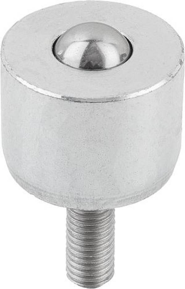 KUGELROLLE MINI D2=M08X20, FORM:A STAHL, KOMP:STAHL