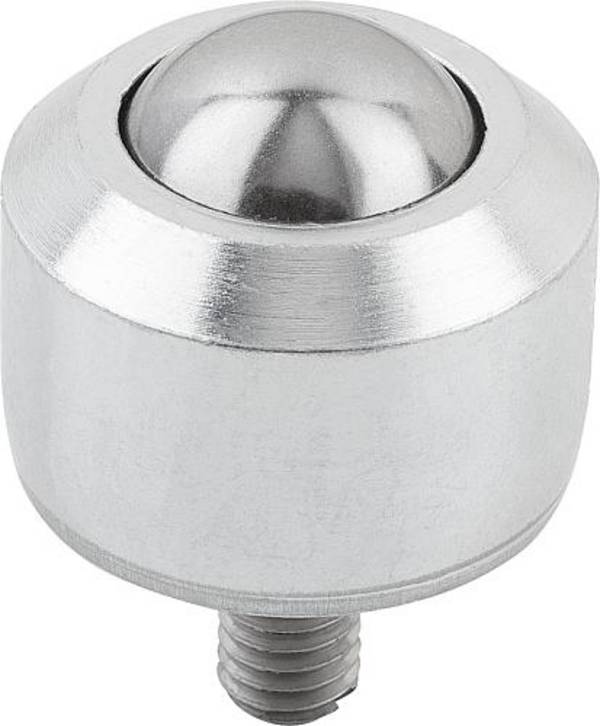 KUGELROLLE MINI D2=M06X12, FORM:B STAHL, KOMP:STAHL