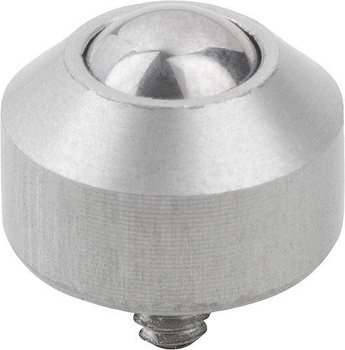 KUGELROLLE MINI D2=M2X2,5, FORM:B EDELSTAHL, KOMP:EDELSTAHL-0