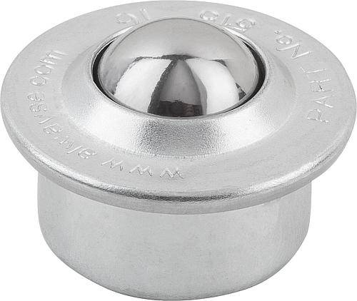 KUGELROLLE GEHÄUSE, FORM:C STAHL, KOMP:EDELSTAHL, DK=22,2-0