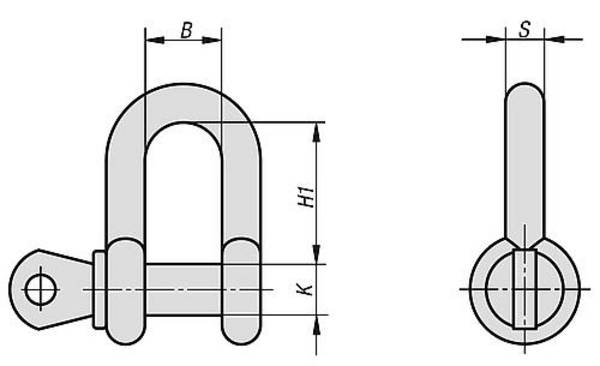 SCHÄKEL GERADE, FT=1000, B=16,8, STAHL, KOMP:STAHL