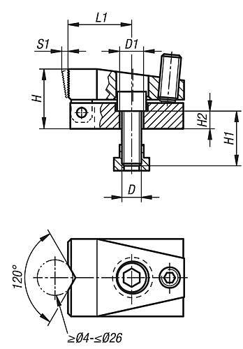 NIEDERZUGSPANNER, FORM:B 86X68 STAHL BRÜN. U. EINSATZGEHÄRTET, BN=18-1