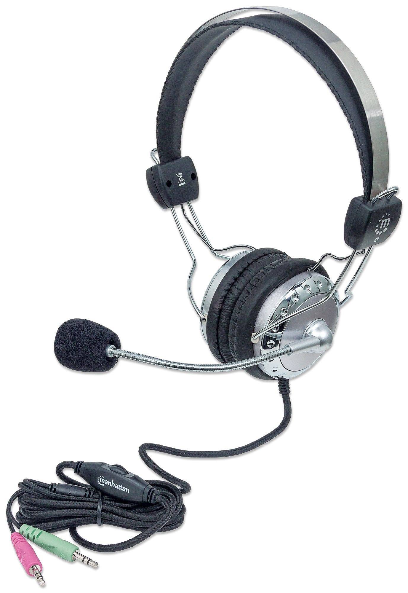 Manhattan Stereo Over-Ear Headset (3.5mm), Microphone Boom (padded)-6
