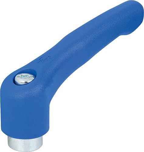 KLEMMHEBEL GR.5, M12, HOCHLEISTUNGSTHERMOPLAST BLAU RAL5017, KOMP:STAHL BLAU-PASSIVIERT-0