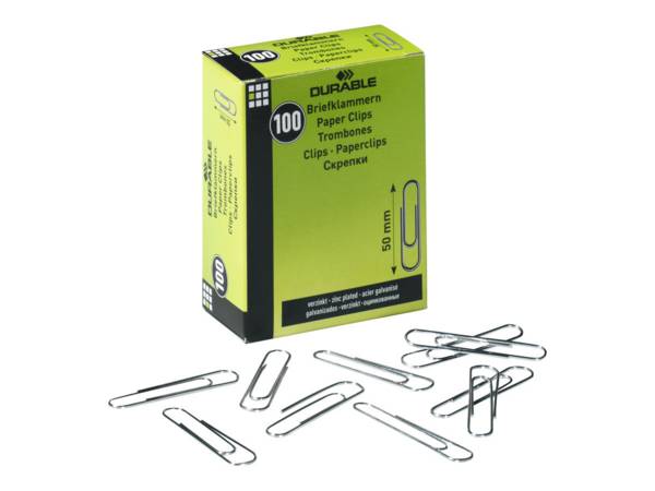DURABLE - Büroklammern - 50 mm - zinkbeschichtet