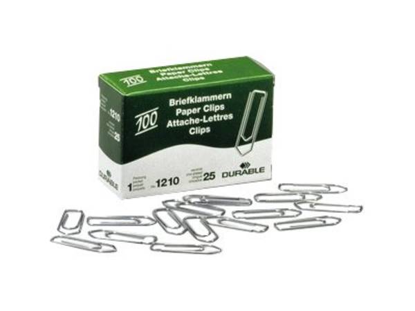 DURABLE - Büroklammern - 25 mm - zinkbeschichtet