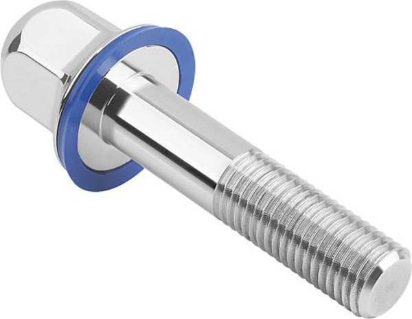 SECHSKANTSCHRAUBE MIT DICHTUNG, HYGIENIC DESIGN, FORM:B MIT SCHAFT M10X70, B=26, SW=16, EDELSTAHL A4