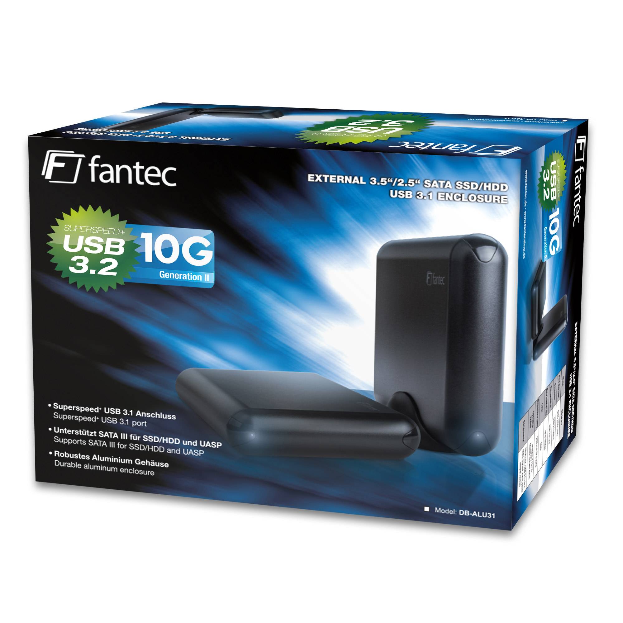 FANTEC DB-ALU31 - Speichergehäuse - 3.5" (8.9 cm)-7
