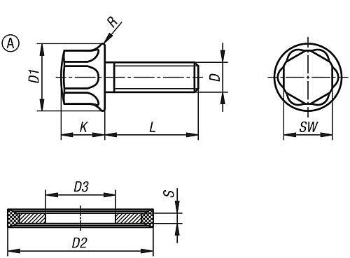 SCHRAUBE M. DICHT + UNTERLAGSCHEIBE M04X16, FORM:A OHNE SCHAFT, EDELSTAHL 1.4404 POLIERT, HYGIENIC USIT®, KOMP:75-2