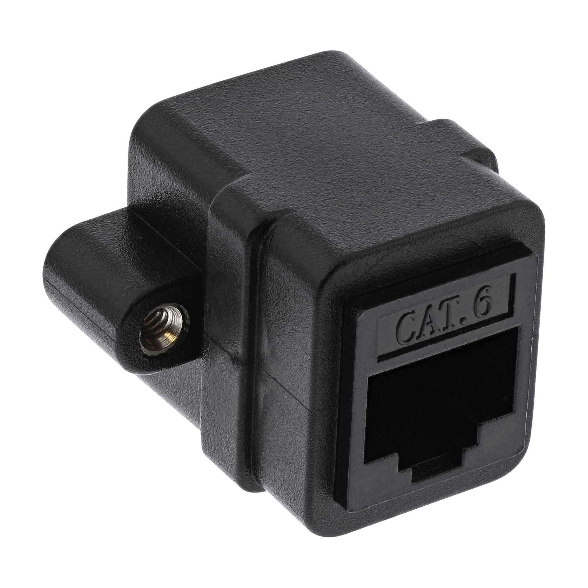 InLine® Patchkabelkupplung Cat.6, UTP, 2x RJ45 Buchse, zum Einbau-6