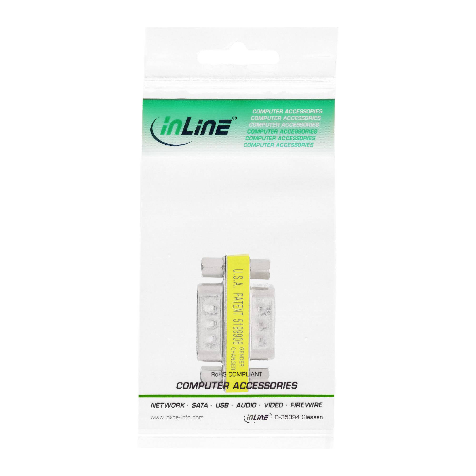 InLine® Mini-Gender-Changer, 9pol Stecker / Stecker-5