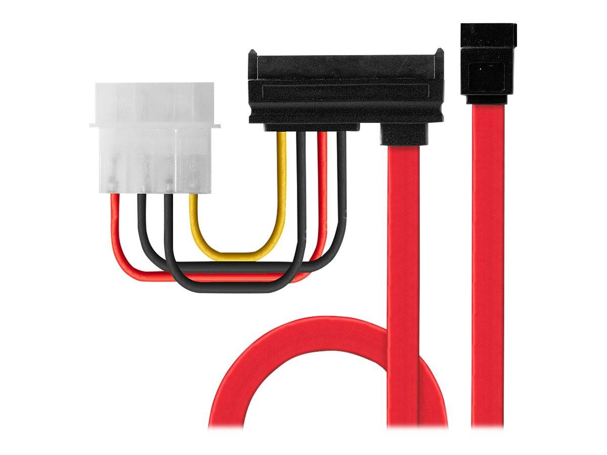 Lindy - SATA-Kabel - interne Stromversorgung, 4-polig, SATA zu SATA Combo (W)-7