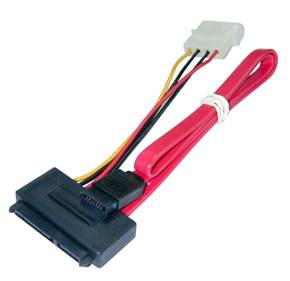 Lindy - SATA-Kabel - interne Stromversorgung, 4-polig, SATA zu SATA Combo (W)-8