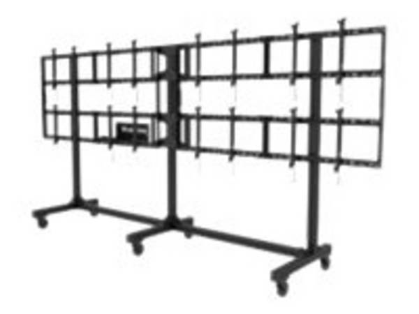 Peerless-AV Portable Video Wall DS-C555-4X2 - Wagen für 4x2 Videowand - Aluminium - schwarz, pulverbeschichtet - Bildsch
