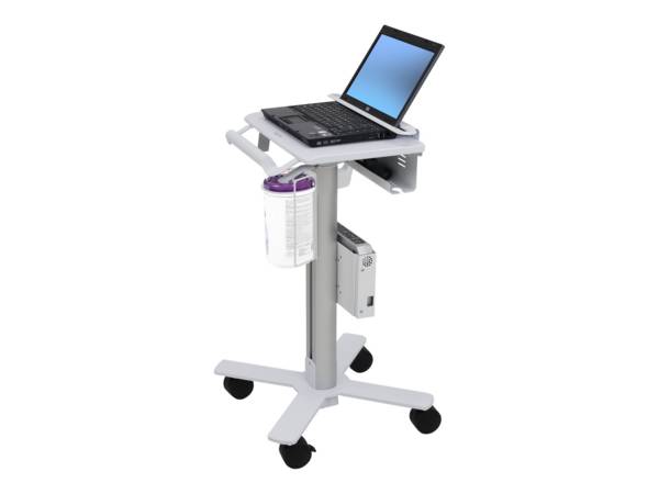 Ergotron - Wagen - leichtes Design - für Notebook / Barcode-Scanner - medizinisch - Stahl - weiß, Aluminium - Bildschirm