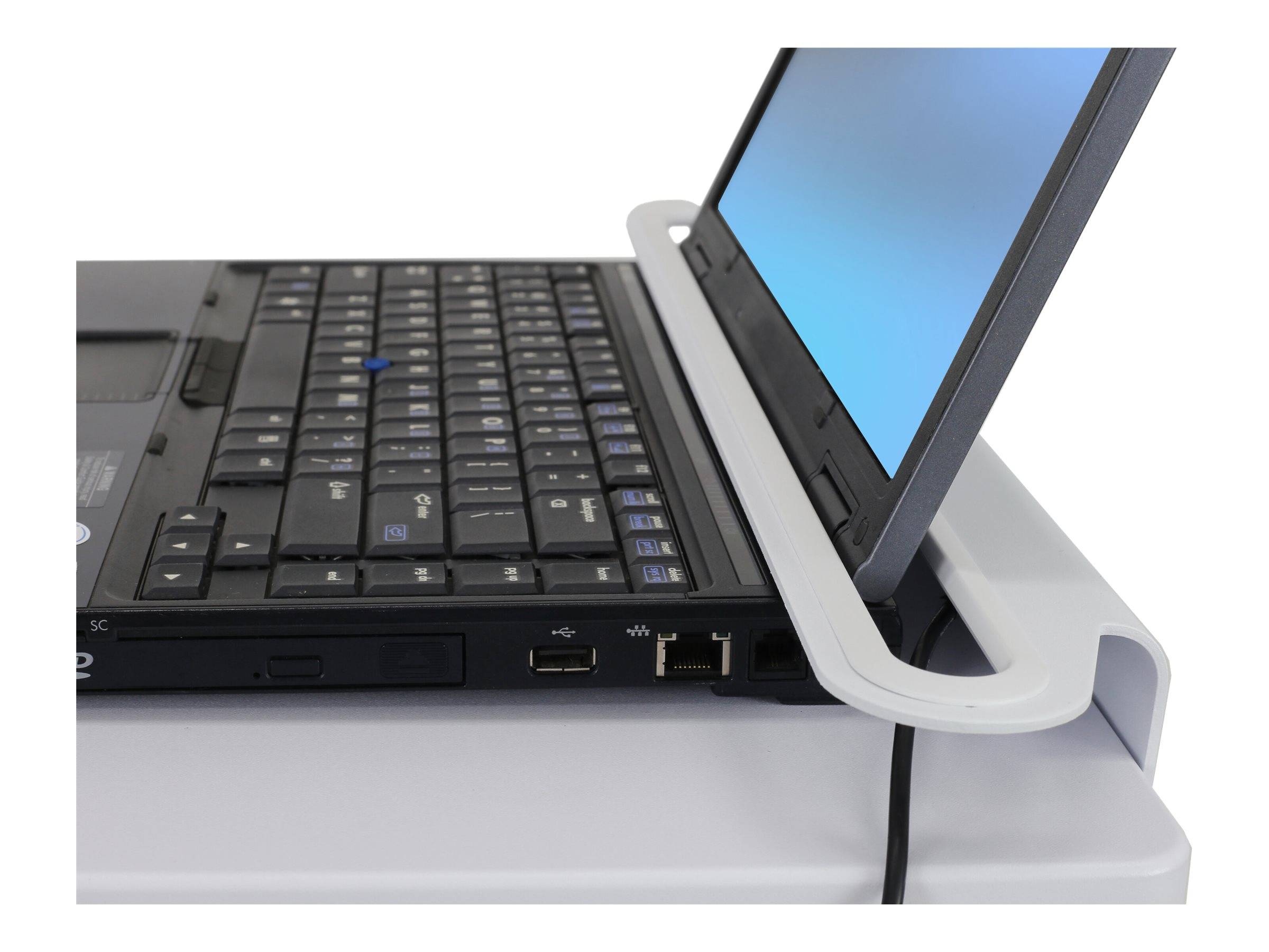 Ergotron - Wagen - leichtes Design - für Notebook / Barcode-Scanner - medizinisch - Stahl - weiß, Aluminium - Bildschirm-5