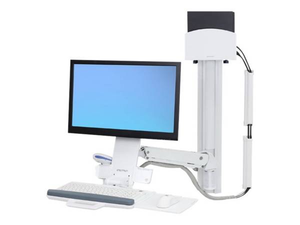 Ergotron Sit-Stand Combo System Mit CPU-Halter klein - Befestigungskit (Griff, Gelenkarm, CPU-Halter, Maushalterung, 2 K