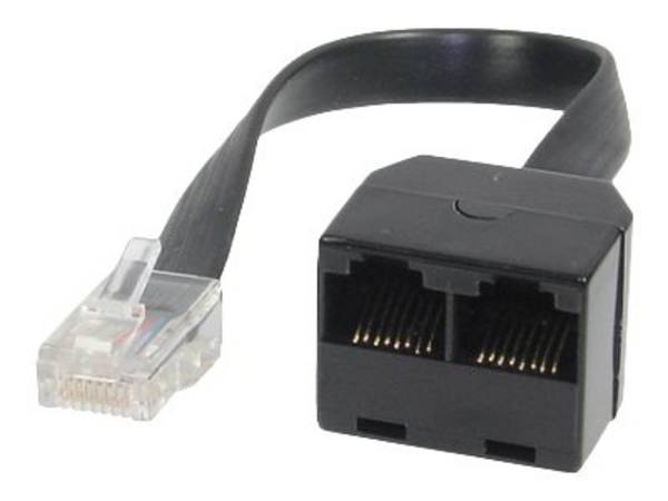 Western-Stecker 8/8 / 2 Western-Buchsen 8/8 0,10m