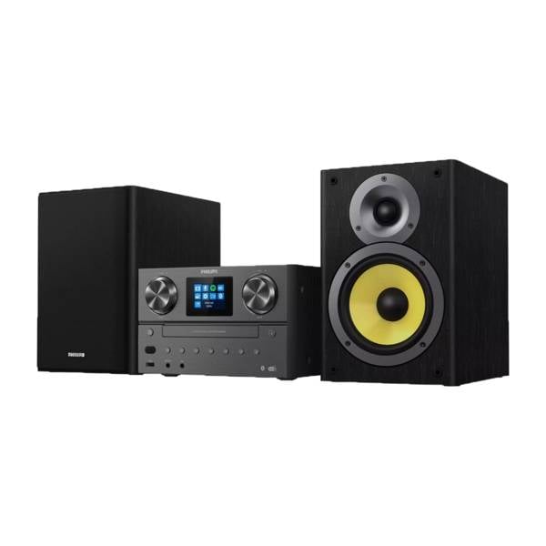 Philips Heim-Audio-Mikrosystem Schwarz 1 Disks Ablage 100 W 13,3 cm 5.25 Zoll Music System with Internet Radio DAB+