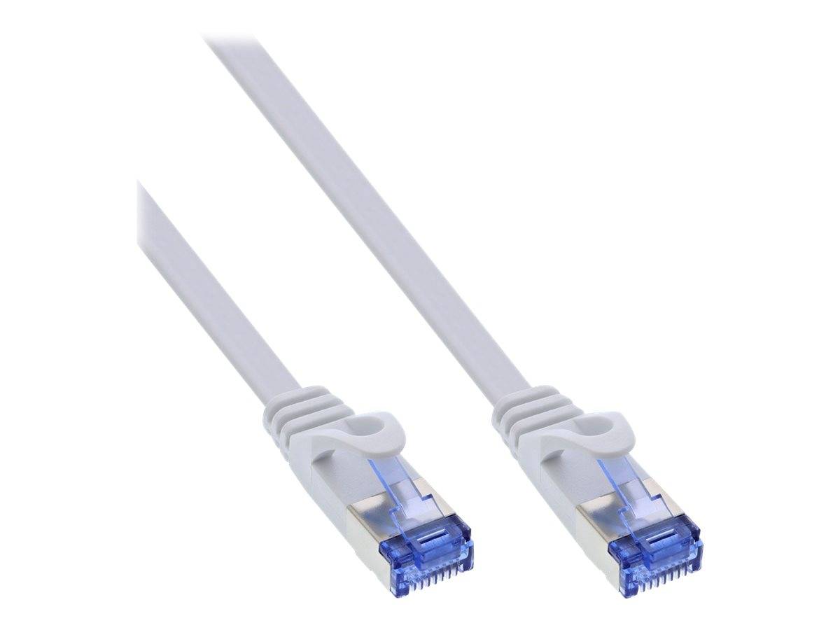 InLine® Patchkabel flach, U/FTP, Cat.6A, weiß, 2 m-7