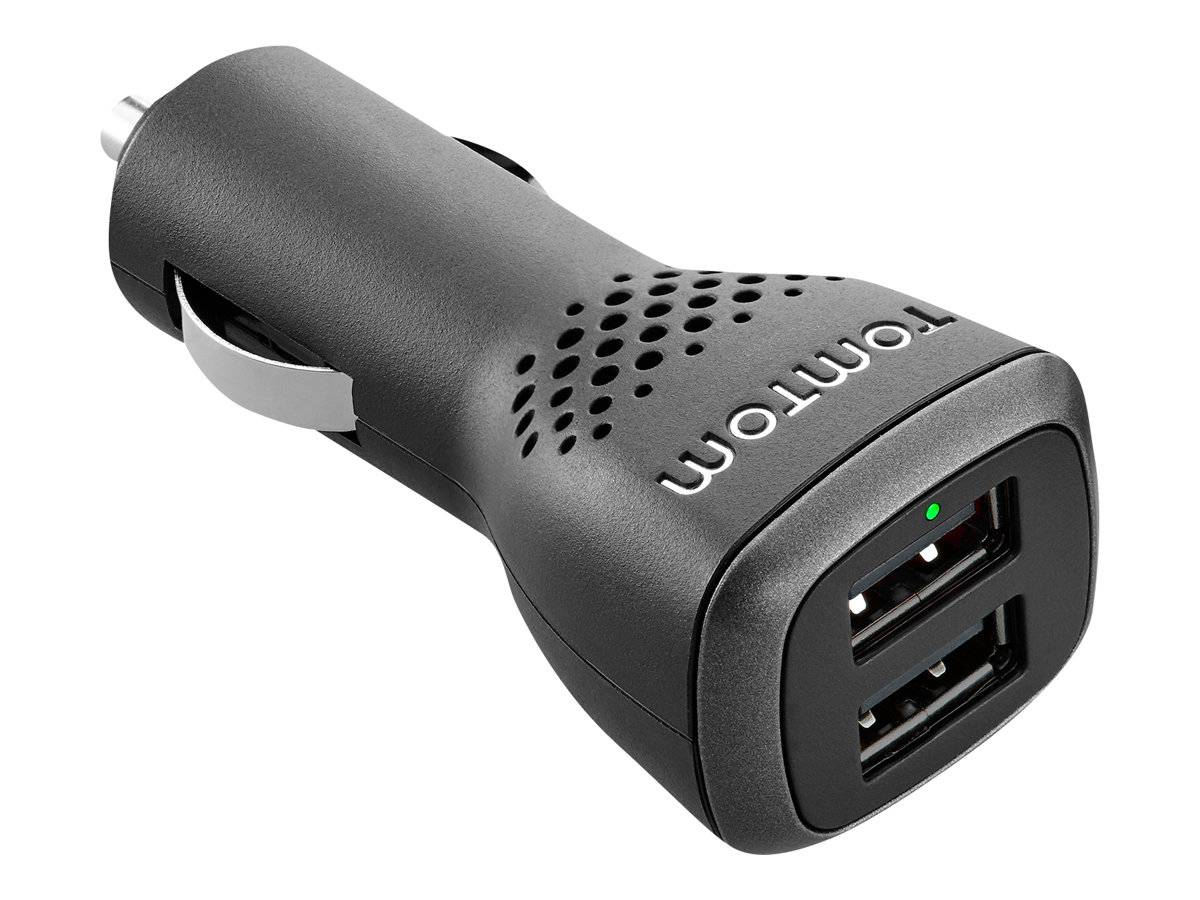 TomTom High-Speed Dual Charger - Auto-Netzteil - 2.4 A - 2 Ausgabeanschlussstellen (USB)-0