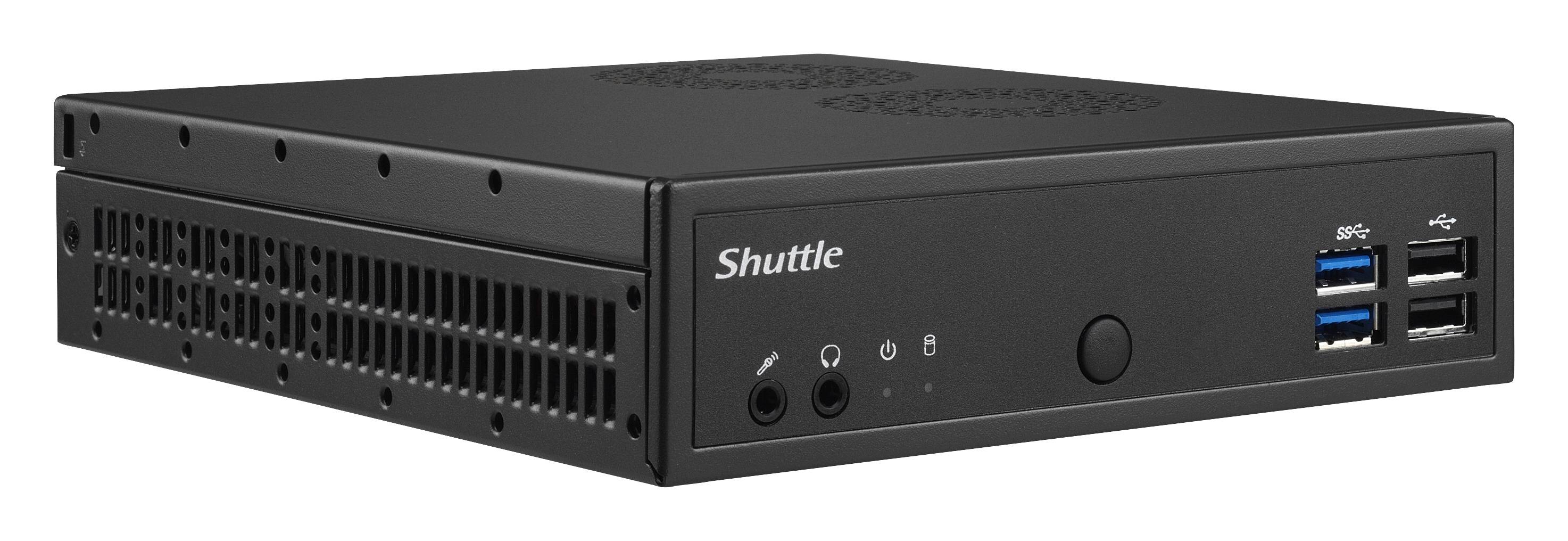 Shuttle XPC slim DH02U - Barebone - Slim-PC - 1 x Celeron 3865U / 1.8 GHz ULV-7