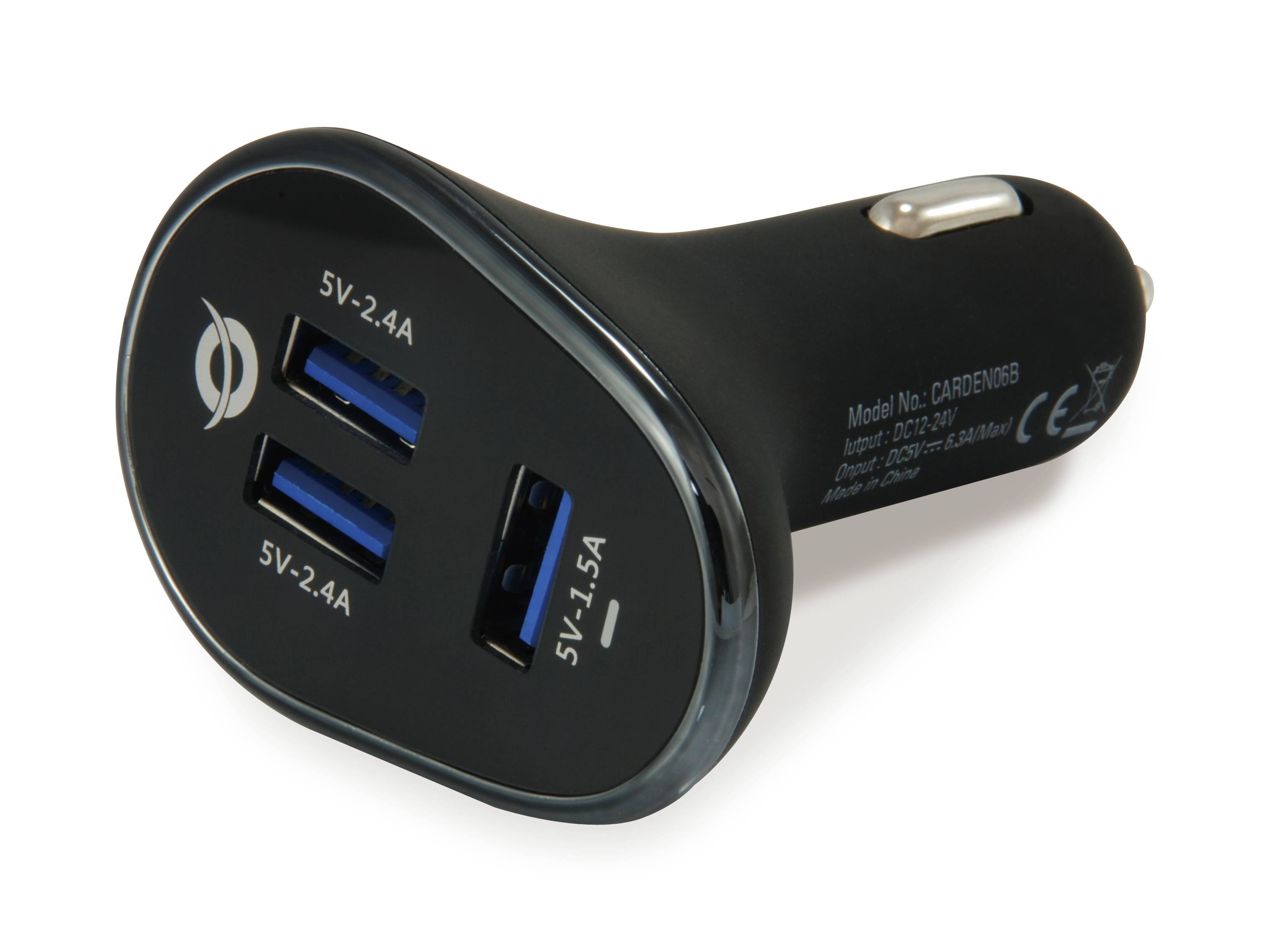 Conceptronic CARDEN - Auto-Netzteil - 31.5 Watt - 6.3 A - 3 Ausgabeanschlussstellen (USB)-4