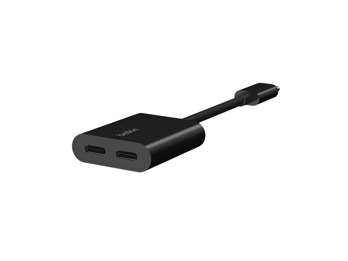 Belkin Connect Audio + Charge - USB-C auf USB-C Kopfhörer-/Ladeadapter - 24 pin USB-C männlich zu 24 pin USB-C weiblich-0