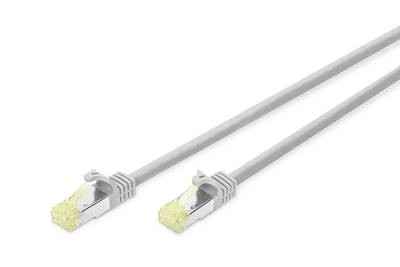 Digitus DK-1644-A-030CL RJ45 Patchkabel CAT 6a S/FTP 3.00 m Grau Geschirmt, Halogenfrei, doppelt geschirmt 1 St.-3