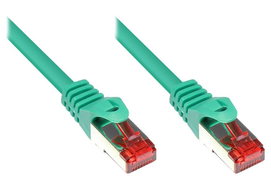 Good Connections Cat.6 Patchkabel S/FTP grün 3m Multimedia-Technik Cat6 Kabel Netzwerk- und-3