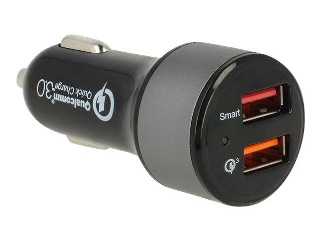 Navilock - Auto-Netzteil - 3 A - QC 3.0 - 2 Ausgabeanschlussstellen (USB)-0