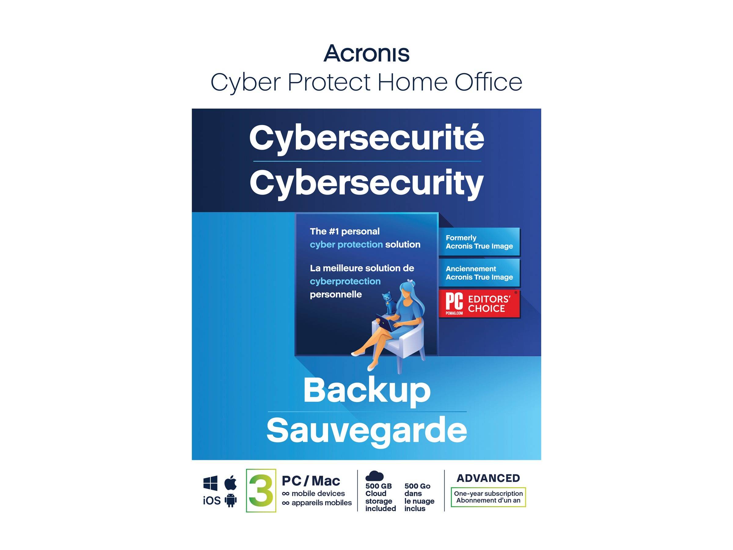 Acronis Cyber Protect Home Office Advanced - Abonnement-Lizenz (1 Jahr)-0