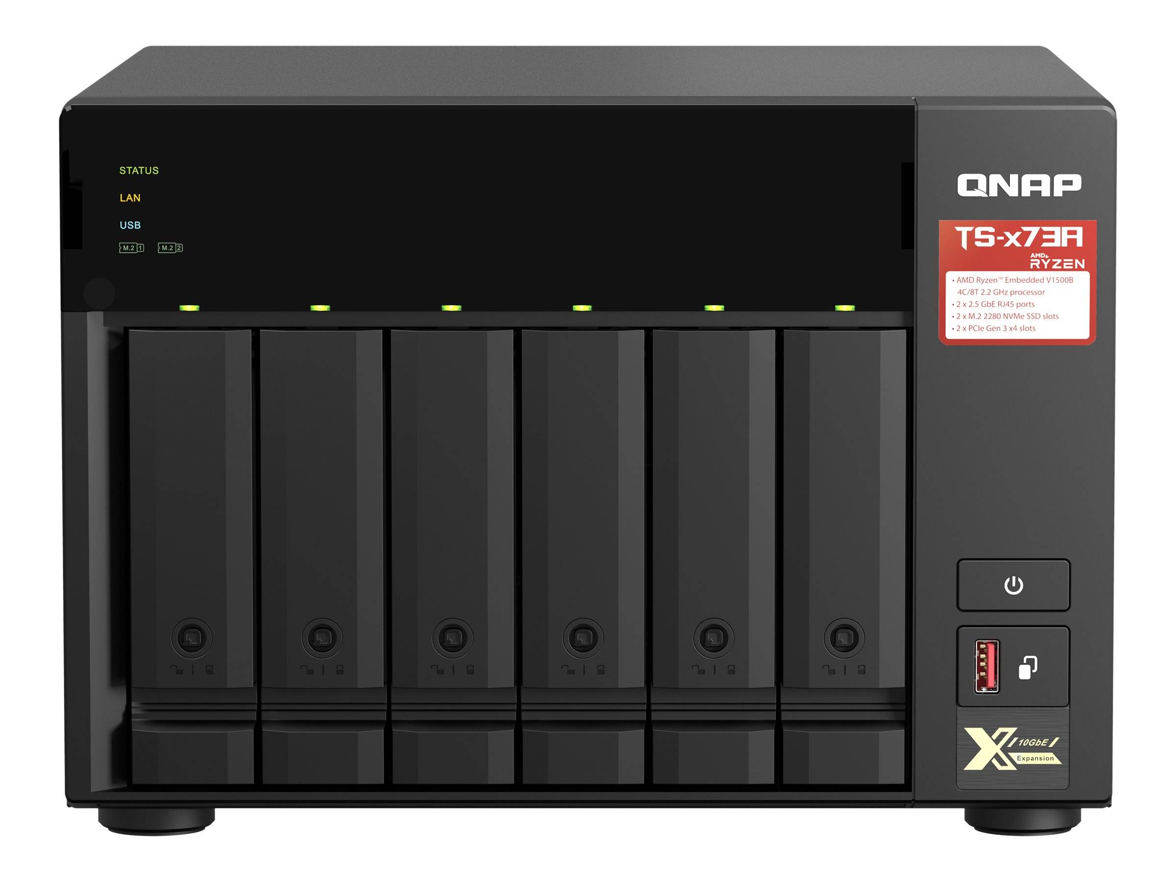 QNAP TS-673A - NAS-Server - 6 Schächte - SATA 6Gb/s-5