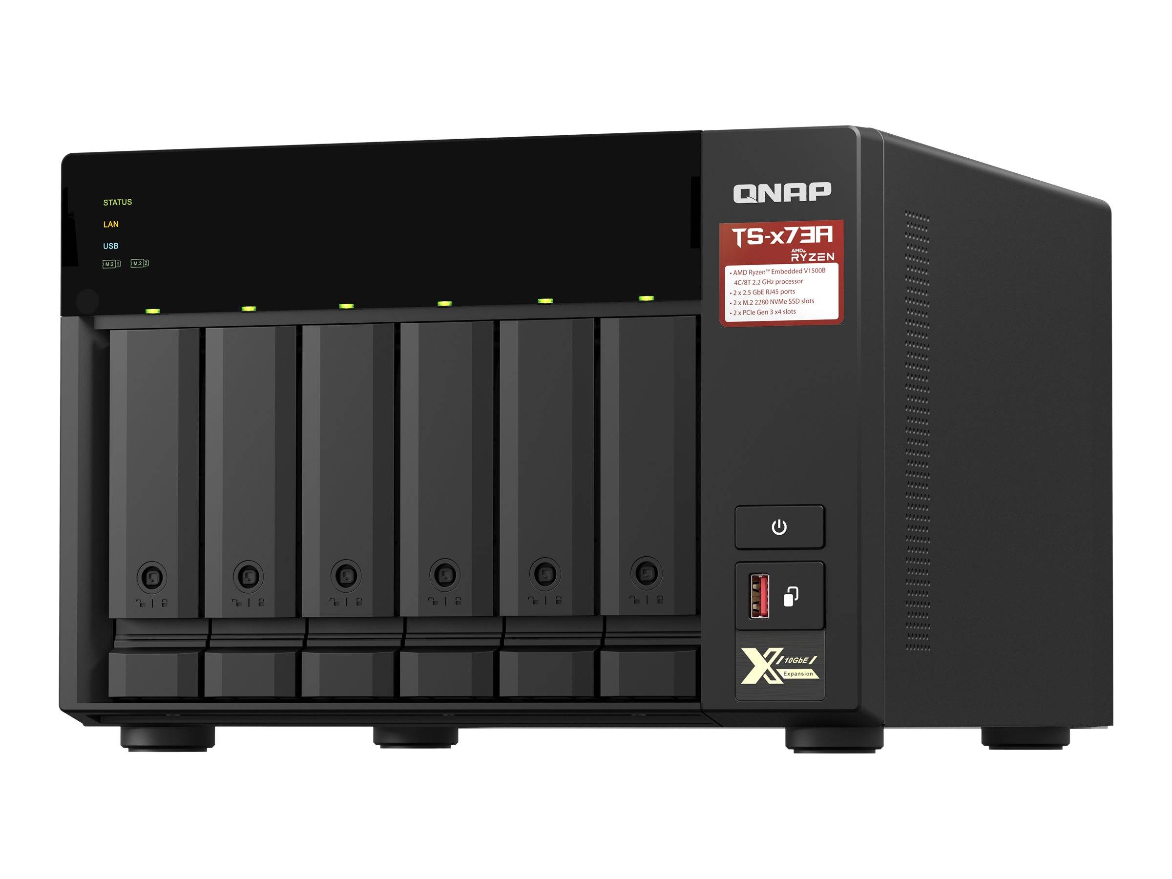 QNAP TS-673A - NAS-Server - 6 Schächte - SATA 6Gb/s-6