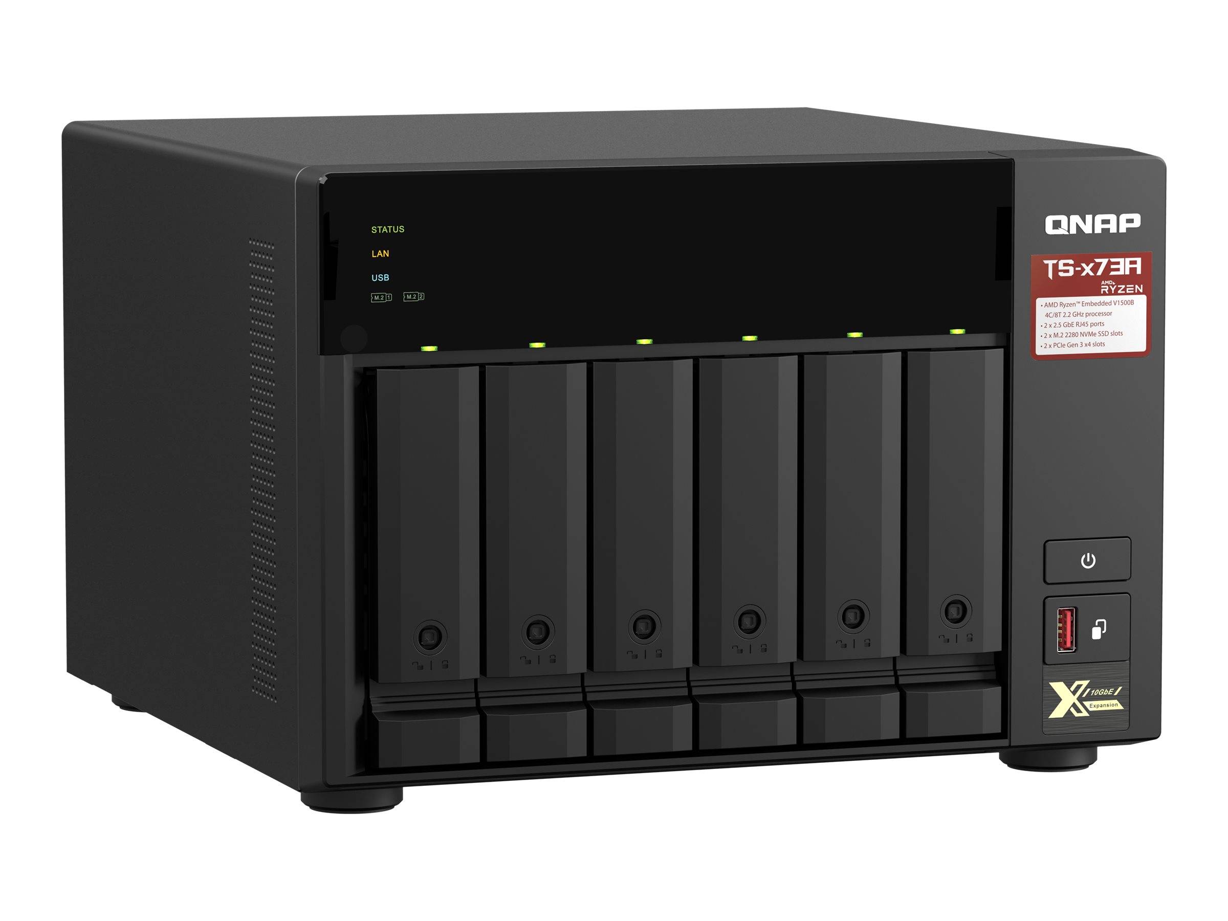 QNAP TS-673A - NAS-Server - 6 Schächte - SATA 6Gb/s-7