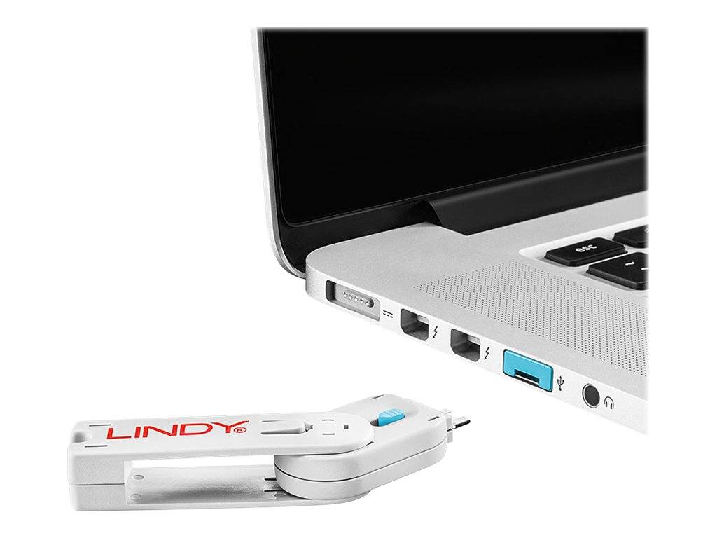 Lindy USB Port Blocker - USB-Portblocker - Blau (Packung mit 4)-6