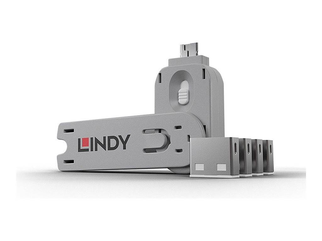 Lindy USB Port Blocker - USB-Portblocker - weiß-0