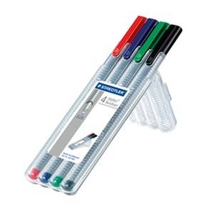 STAEDTLER triplus 334 - Fineliner - Schwarz, Rot, Blau, Grün - wasserbasierte Tinte - 0.3 mm - extrafein (Packung mit 4)-2