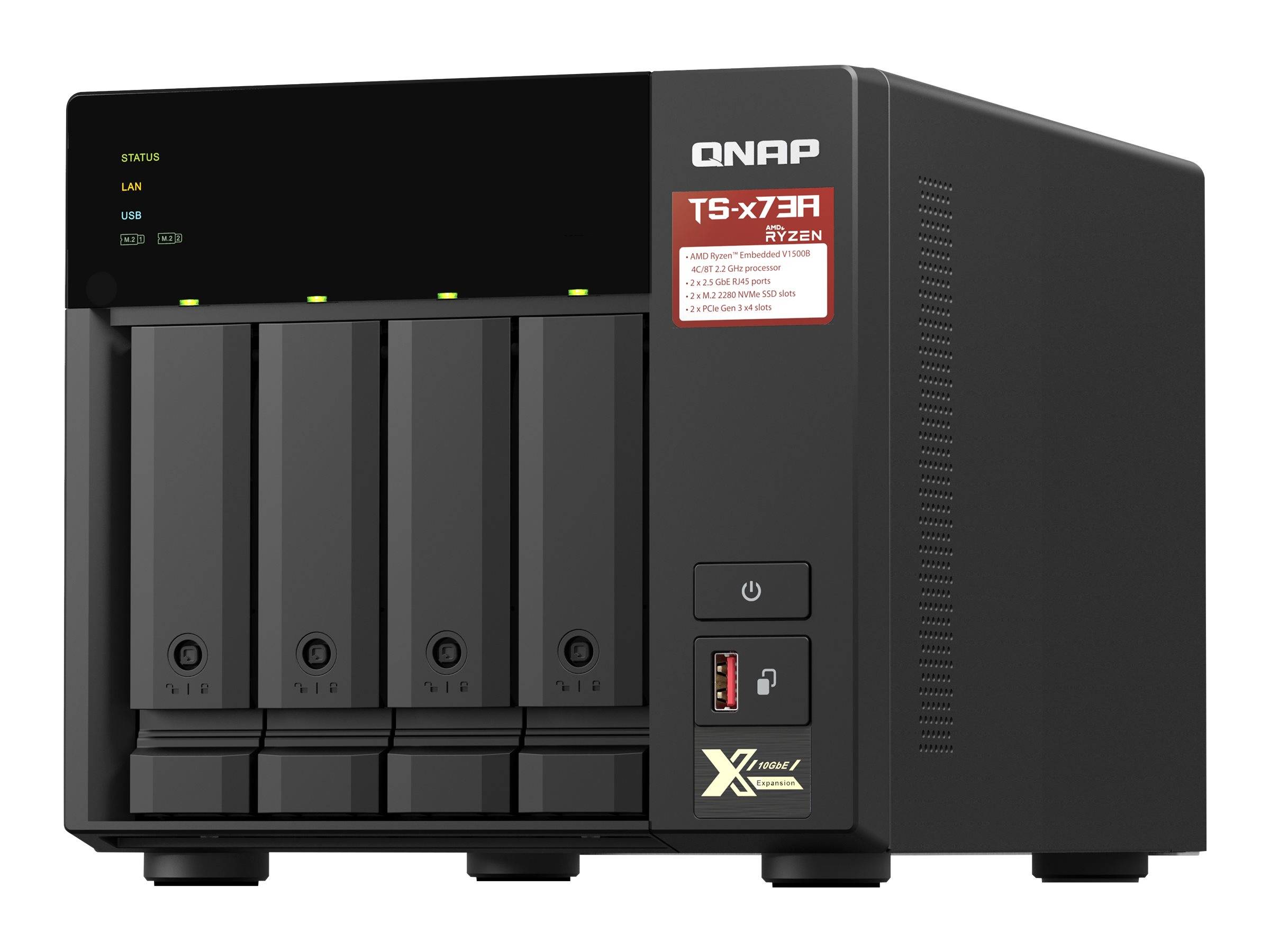 QNAP TS-473A - NAS-Server - 4 Schächte - SATA 6Gb/s-0