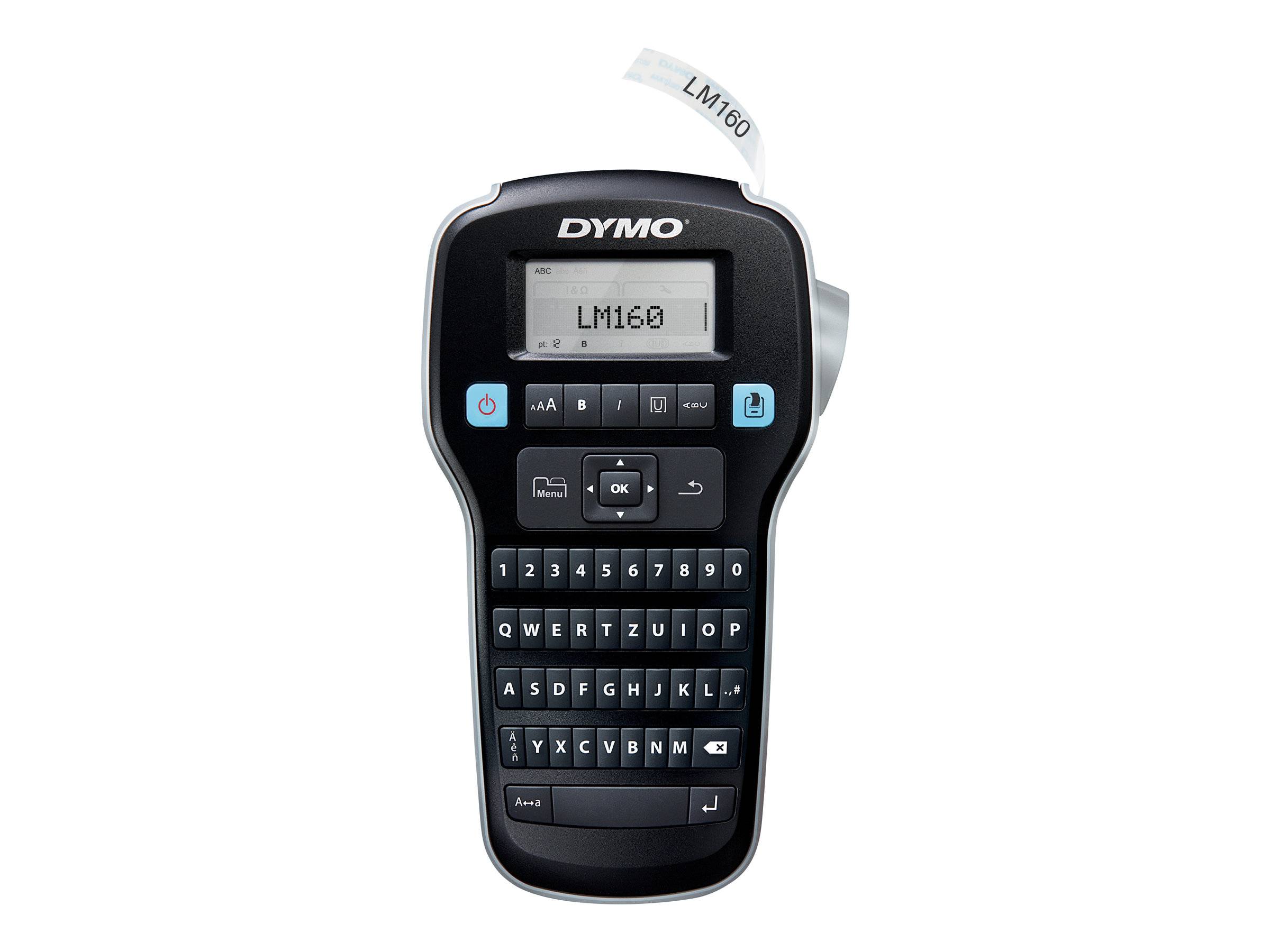 Dymo LabelMANAGER 160 - Beschriftungsgerät - s/w - Rolle (1,3 cm) - 2-zeiliger D-6