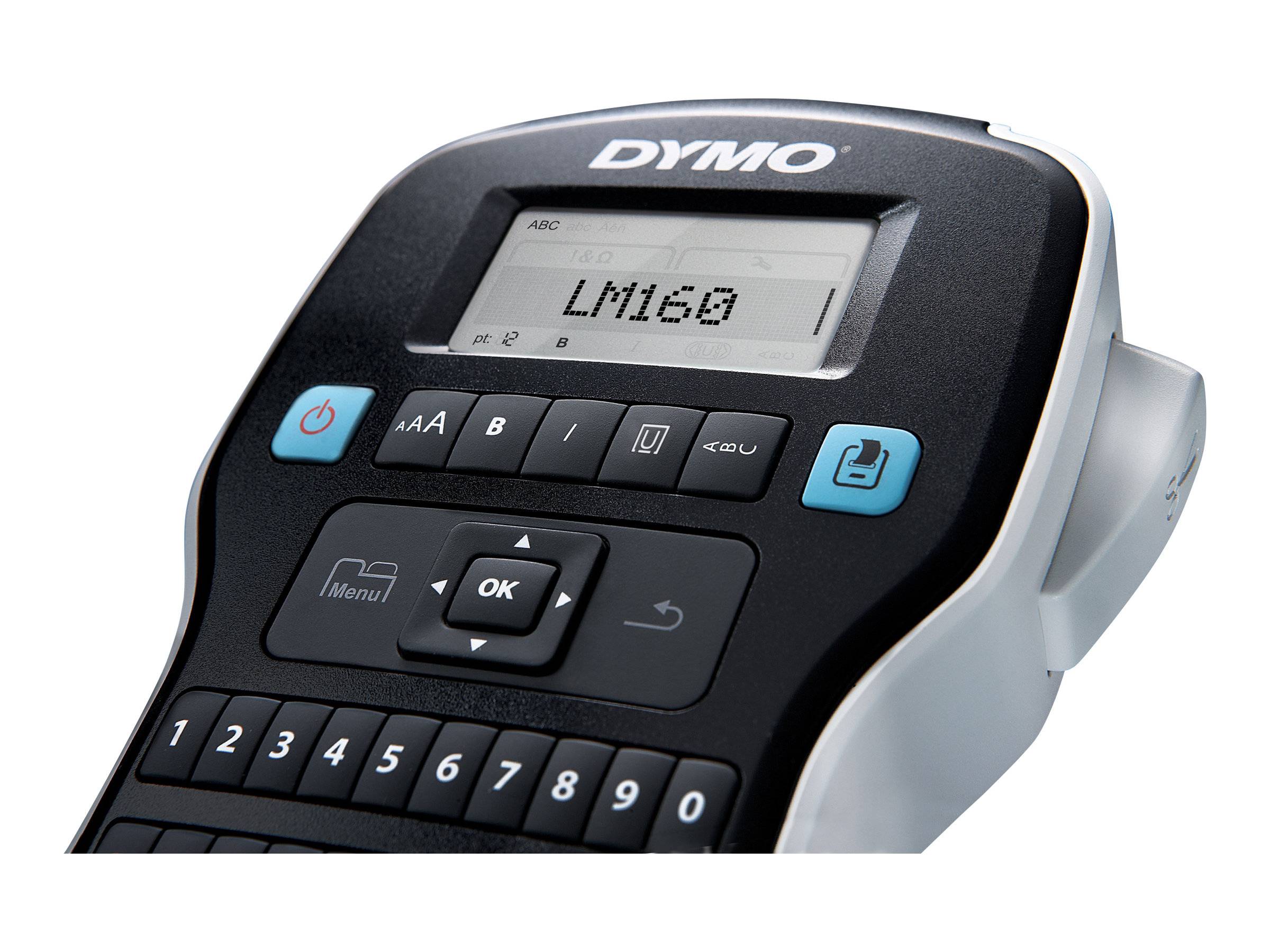 Dymo LabelMANAGER 160 - Beschriftungsgerät - s/w - Rolle (1,3 cm) - 2-zeiliger D-7